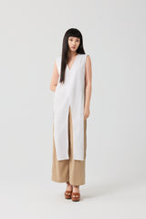 Wrap-Front Longline Cotton Top