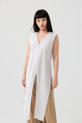 Wrap-Front Longline Cotton Top