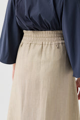 Cotton-Linen Urban Line Maxi Skirt