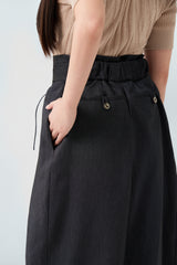 Layered Tie-Detail High-Waist Wide Pants