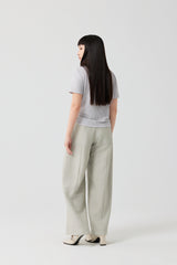 TENCEL™ High-Waist Draped Cocoon Wide-Leg Pants