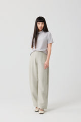 TENCEL™ High-Waist Draped Cocoon Wide-Leg Pants