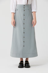 Gray Blue Urban A-Line Skirt