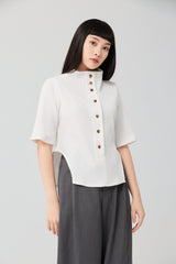 Thin Futuristic Arc Button Top