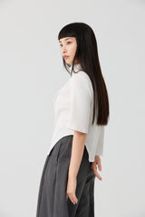 Thin Futuristic Arc Button Top