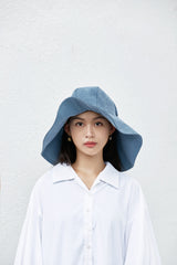 Hut mit großer Krempe in Midnight Blue