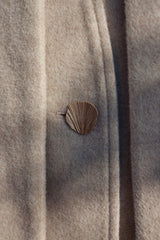 Lange Weste mit quadratischem Kragen aus japanischer Wolle