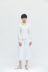 Almond Weißes Taschenhemd