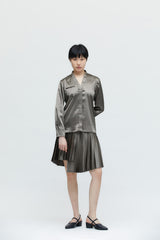 Grün Grau Falsches Top