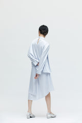 Silbernes drapiertes Wellentop