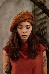 Karamell gewebt beflockt Belle Hut