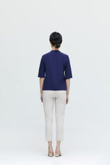 Beigefarbene schmale Hose