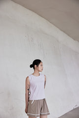 Crossover Weste mit Anhänger in Lotus Lila