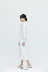 Almond Weißes Taschenhemd