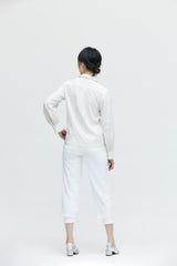 Almond Weißes Taschenhemd