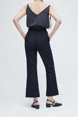 Schwarze Schlaghose mit hoher Taille