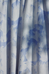 Cremeblaues Jacquard-Wellenkleid