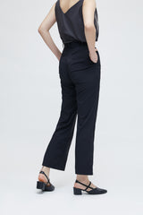 Black high waisted flared trousers