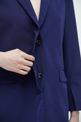 Navy Blazer mit Rückenschlitz