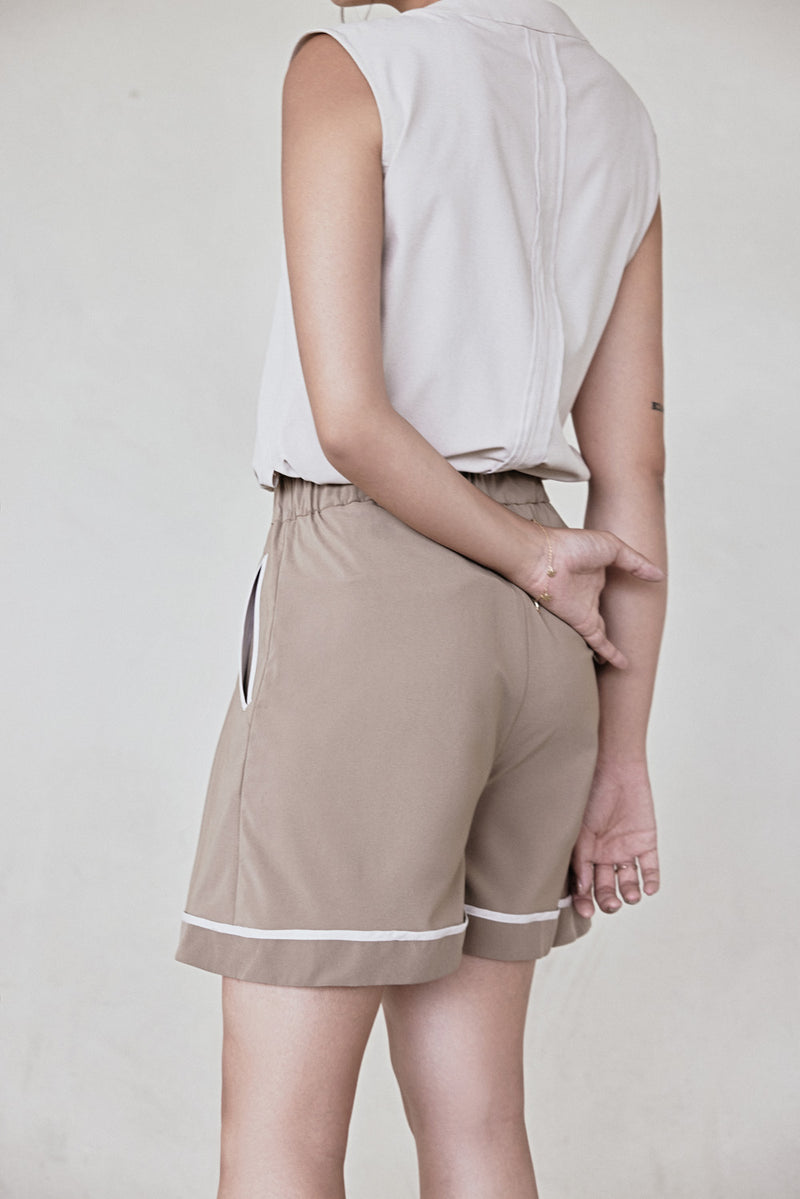 Summer Shorts with Curved Pockets