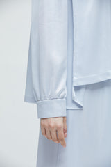 Silbernes drapiertes Wellentop