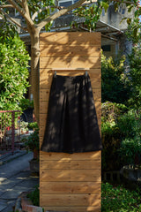 Dreifach gefalteter Rock aus japanischer Wolle, Eiche