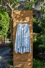 Cremeblaues Jacquard-Wellenkleid