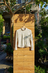 Jacquard-Strick-Top mit leicht erhöhtem Halsausschnitt