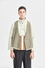 Olive Gepolsterte Weste