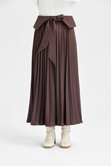 Rosenholzfarbenes Faltenrock mit japanischem Obi