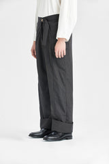 Anzughose aus Schurwolle mit geradem Bein