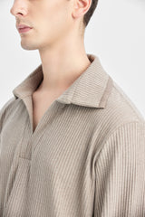 Wärmespeichernde Rippenplatte in der Farbe Stone mountain clay