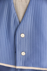 Grauer blauer Anzug Version gepolsterte Weste