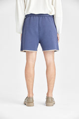 Indigo Shorts with curved pockets