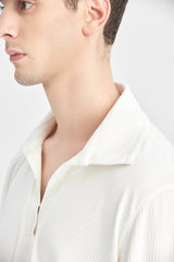 Weißes cooles geripptes Top