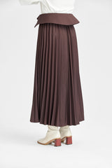 Rosenholzfarbenes Faltenrock mit japanischem Obi