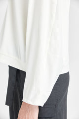 Weißes cooles geripptes Top