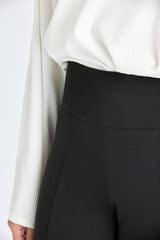 Schwarze Hipster-Hose mit Passform