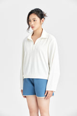 Weißes cooles geripptes Top