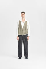 Olive Gepolsterte Weste