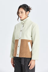 Stehkragenjacke im Farbclash