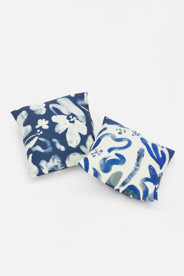 Abstract botanical print pillow