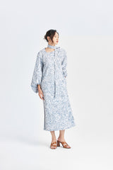 Fließendes Wassermuster neoklassisches Pescado Ärmelkleid