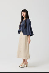 Caramel Sculpted Wide-Sleeve Jacket