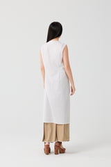 Wrap-Front Longline Cotton Top