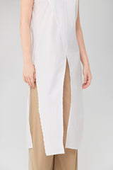 Wrap-Front Longline Cotton Top