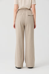 Straight-Leg Trousers with Curved Back Seaming