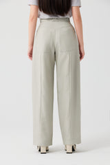 TENCEL™ High-Waist Draped Cocoon Wide-Leg Pants