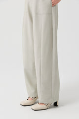 TENCEL™ High-Waist Draped Cocoon Wide-Leg Pants