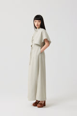 TENCEL™ Layered Cape High-Neck Maxi Dress